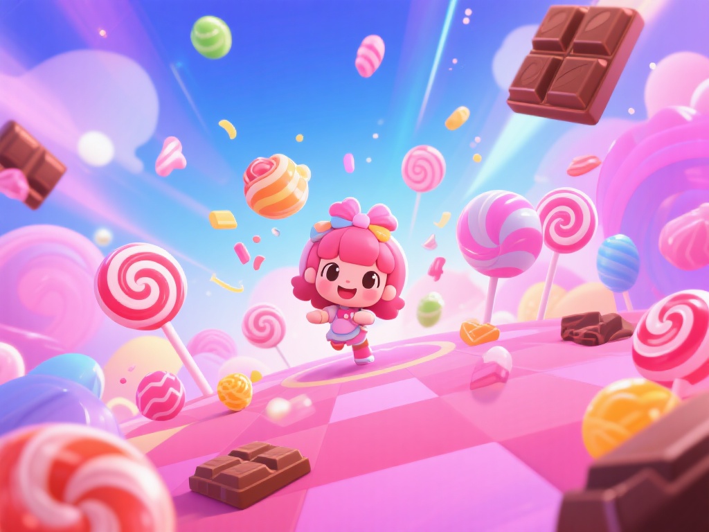 此外，背景设计也是糖果派对风格吸引人的特色之一。设