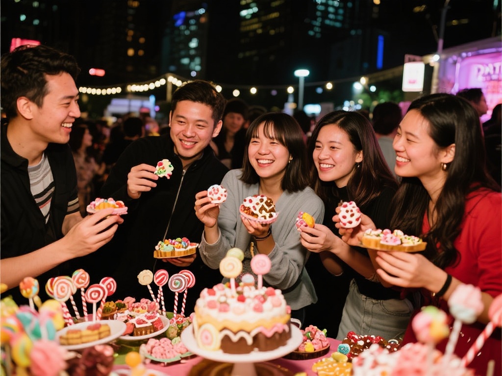 甜蜜笑声糖果派对狂欢夜——奇妙甜品盛宴与你同行！