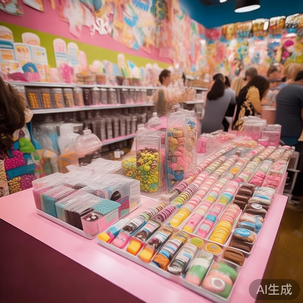 此外，现场还开设DIY糖果制作角，让顾客可以亲自动