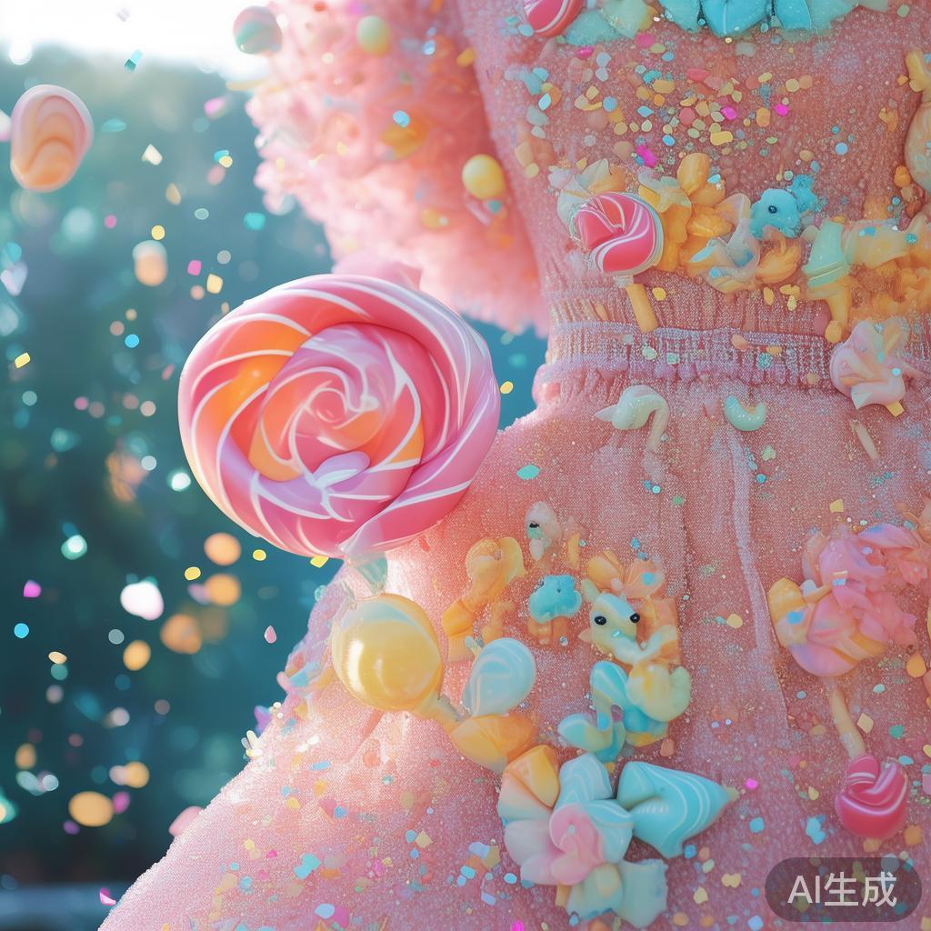 “糖果派对装扮”强调的是一种充满童趣与梦幻色彩的造
