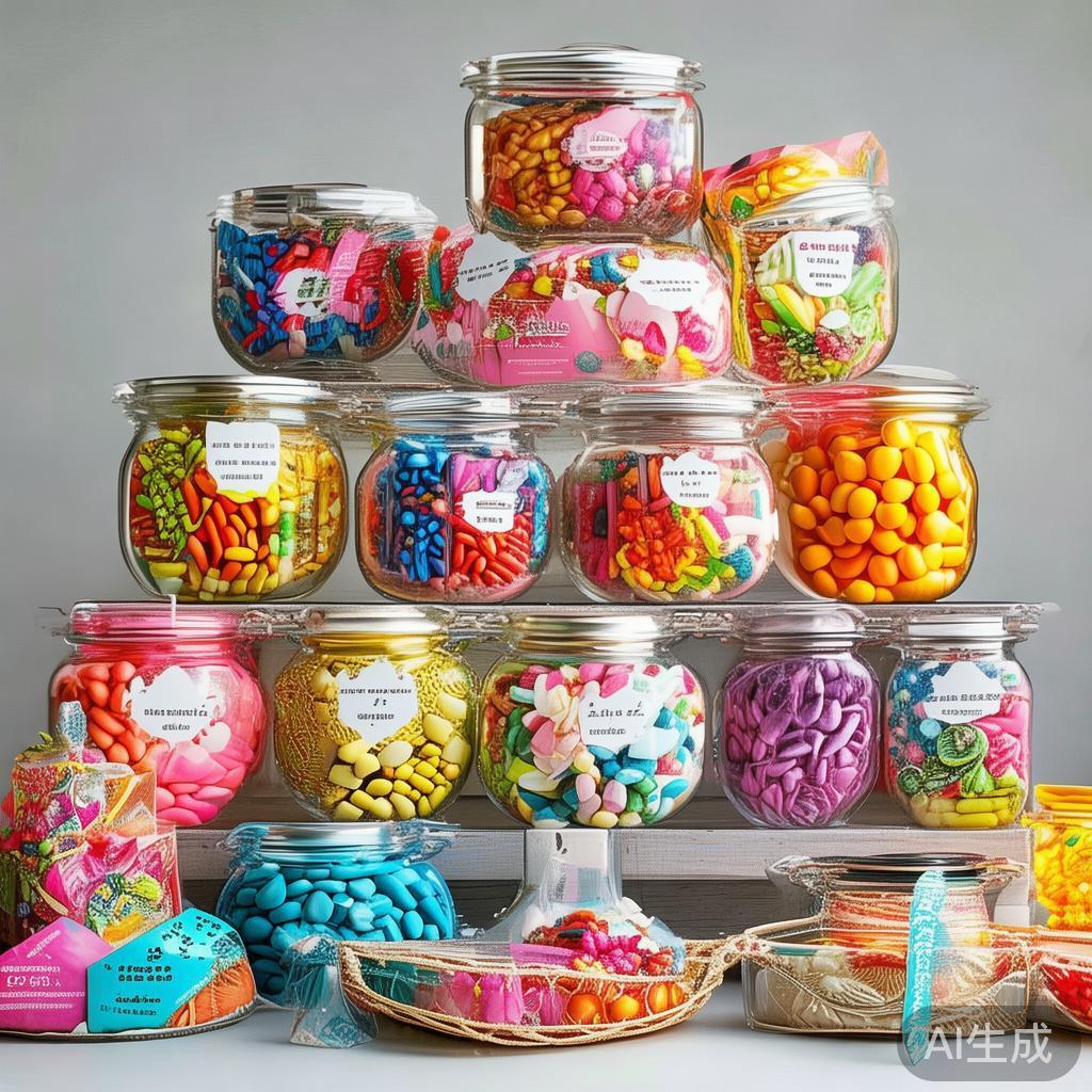 巧妙的布置也能极大地增强糖果的吸引力。可以利用透明