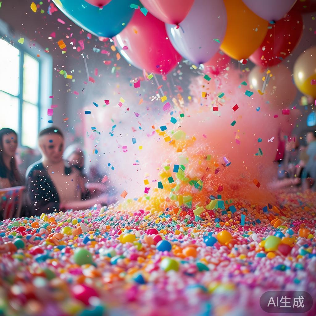 盛大开启!精彩纷呈的爆糖果派对等你来体验 在欢乐的气氛中,甜蜜的味道弥漫每一个角落,一场精彩